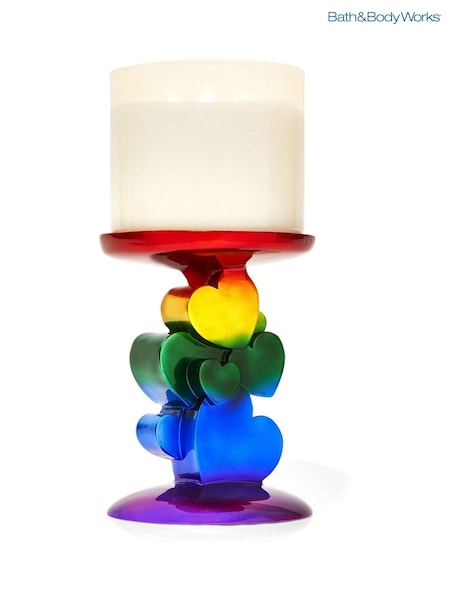 Bath & Body Works Rainbow Hearts Pedestal 3Wick Candle Holder (P31107) | €27