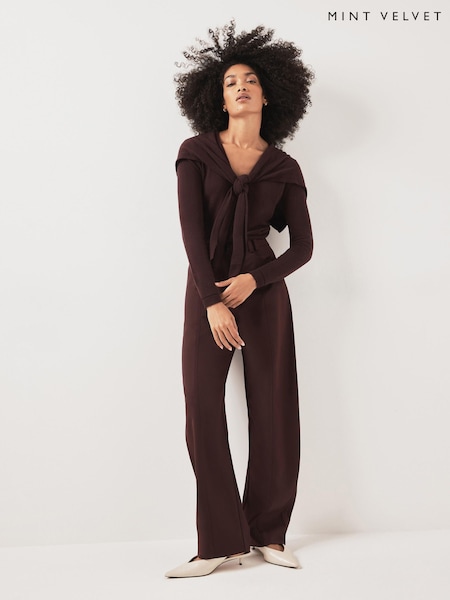Red - Mint Velvet Tailored Barrel Leg Trousers