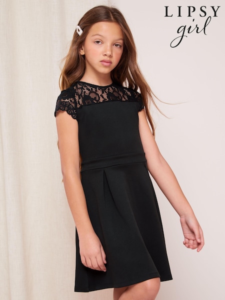 Lipsy Black Lace Yoke Dress (P43542) | € 8 - € 10