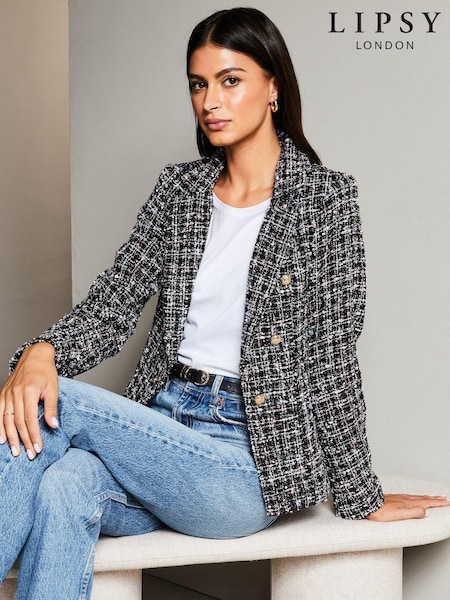 Lipsy Black Pastel Boucle Blazer (P44240) | €5.50