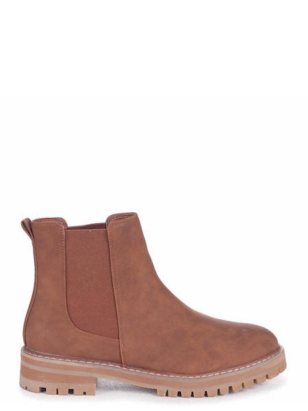 Linzi Brown Roman Classic Pull On Casual Chelsea Boot (P48312) | €25