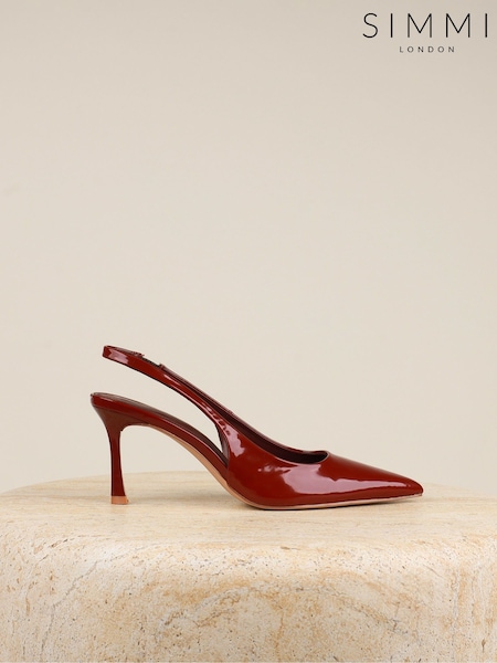 Rouge - Escarpins Simmi London Liorra à bride arrière