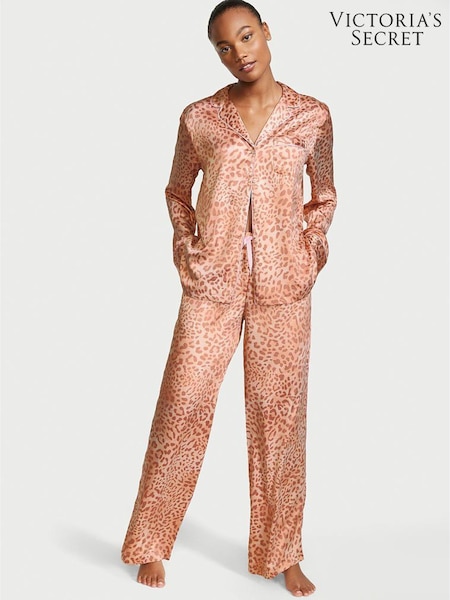 Victoria's Secret Leopard Satin Long Pyjama Set (P54637) | €34