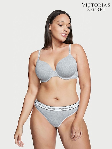Victoria's Secret Grey Thong Logo Knickers (P56704) | €10.50