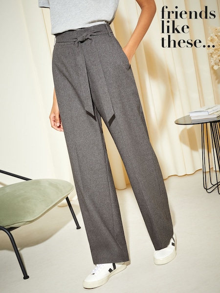 Friends Like These Wide Leg Textured Tailored Trousers (P57354) | 187 LEI