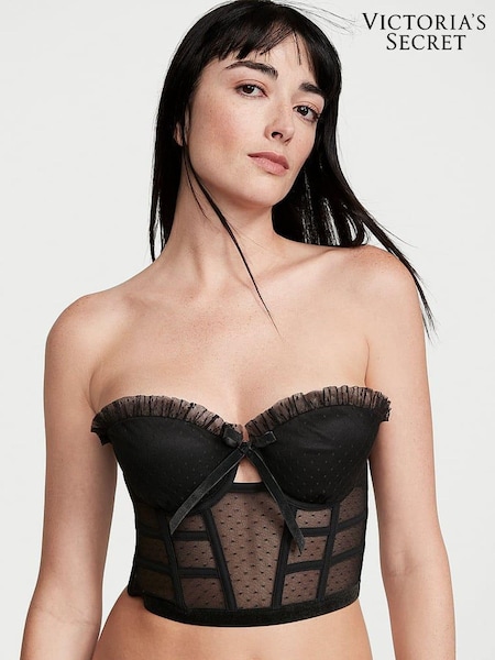 Victoria's Secret Black Velvet Corset Bra Top (P57383) | €34