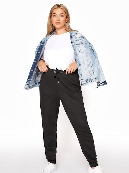 Yours Curve Black Basic Cuffed Jogger (P58581) | €11.50