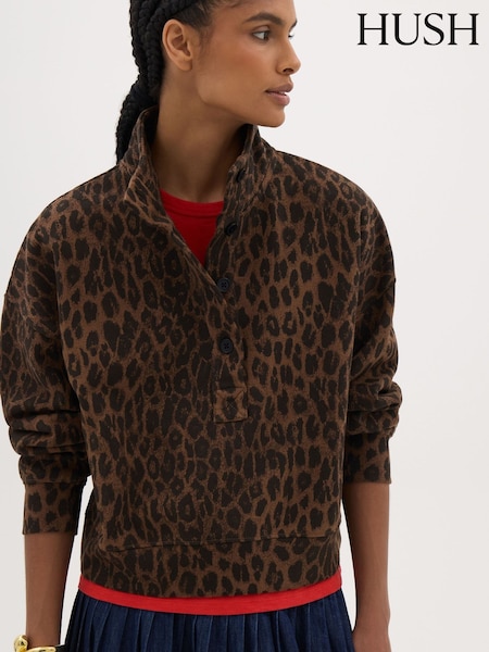 Animal - Hush Hendrix Half Placket Cotton Sweatshirt