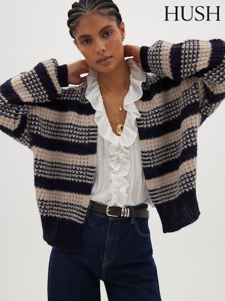 Blue - Hush Skye Knitted Cardigan