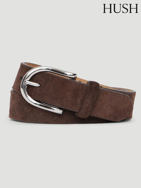 Brown - Hush Philippa Suede Belt