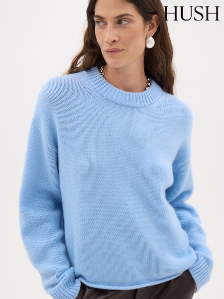 כחול  - Hush Carrie Chunky Cashmere Jumper