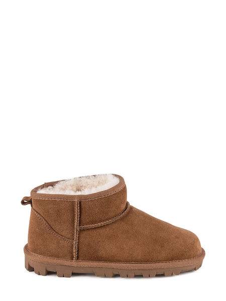Just Sheepskin Brown Mini Grace Sheepskin Boot - Ladies (P69721) | €73