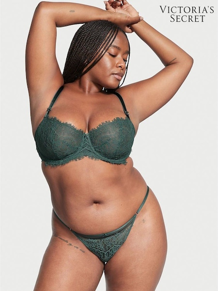 Victoria's Secret Midnight Jade Blue Lace Unlined Balcony Bra (P75596) | €17