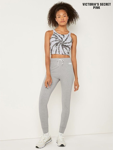 Victoria's Secret PINK Heather Charcoal Grey Fleece Full Length Jogger (P76697) | €15
