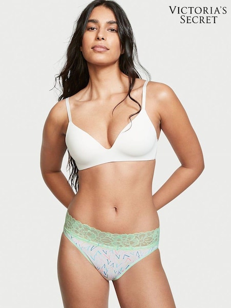 Victoria's Secret Lace Waist Cotton High Leg Brief Panty (P81098) | €4.50