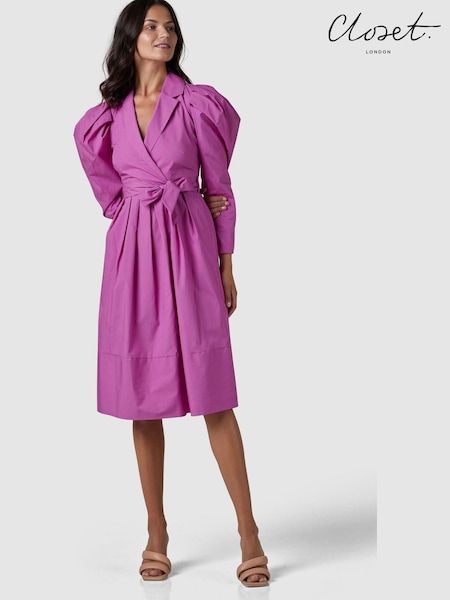 Closet Pink London Wrap Midi Dress (P81686) | €80