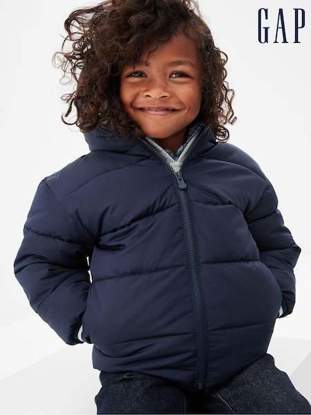 Gap Navy Blue Water Resistant Cold Control Quilted Puffer Jacket (12mths-5yrs) (P82183) | €33