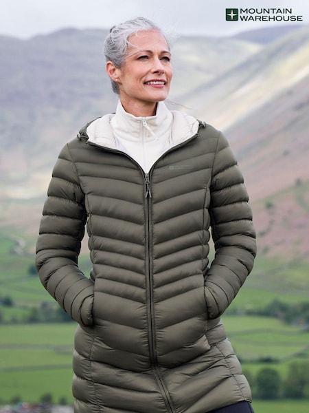 Mountain Warehouse Khaki Florence Womens Long Padded Coat (P83970) | €61