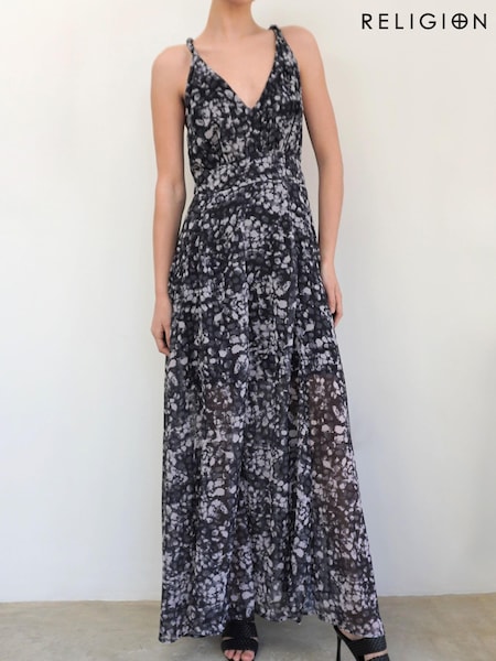 Religion Maxi Dress In Hand Painted Prints (P84857) | €61