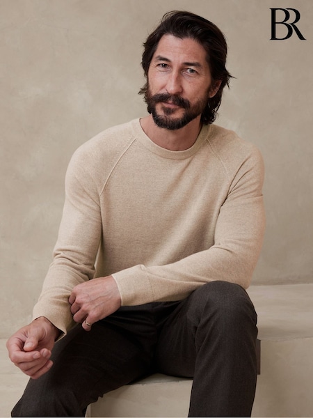 Banana Republic Cream Franco Italian Merino Crew Neck Jumper (P84920) | €72