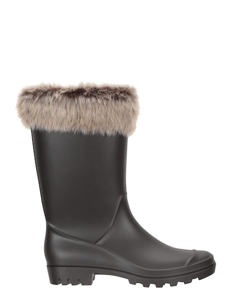 Mountain Warehouse Brown Women's Faux Fur Trim Wellies (P85601) | €22.50