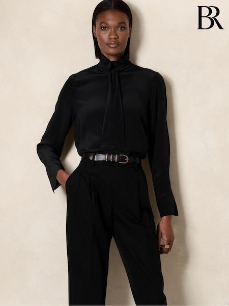 Banana Republic Black Yadra Silk Blouse (P86008) | €117