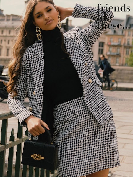 Friends Like These Monochrome Boucle Mini Skirt (P88860) | €25