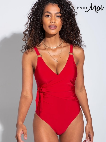 Roșu - Costum de baie Pour Moi Samoa cu controlul formelor (P89069) | 171 LEI