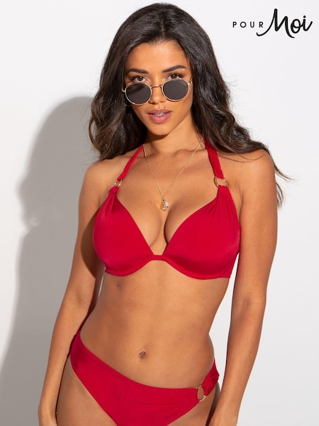 Roșu - Bikini Pour Moi Samoa cu inel decorativă (P89070) | 78 LEI