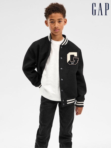Gap Black Varsity Logo Jacket (4-13yrs) (P91078) | €52