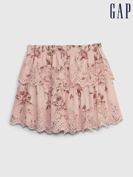 Gap Pink LoveShackFancy Girls Floral Flippy Skirt (P91206) | €11.50