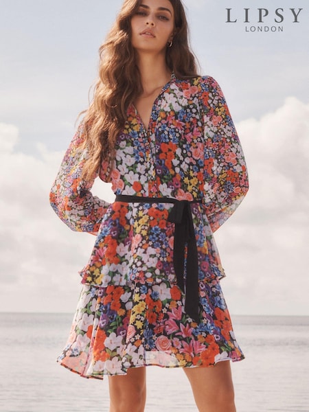 Mary Katrantzou x Lipsy Tiered Hem Shirt Dress (P92181) | €35