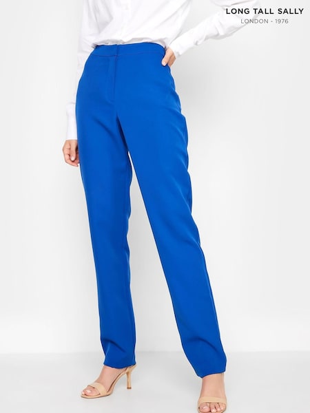 Long Tall Sally Blue Scuba Slim Leg Trouser (P92220) | €20