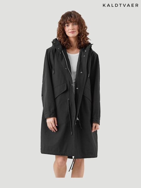 Черный - Kaldtvaer Hamar Wind and Water Resistant Knee Length Parka (P92408) | €75