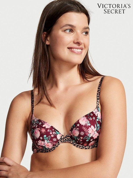 Victoria's Secret Kir Red Animal Floral Smooth Lightly Lined T-Shirt Bra (P92722) | €17.50