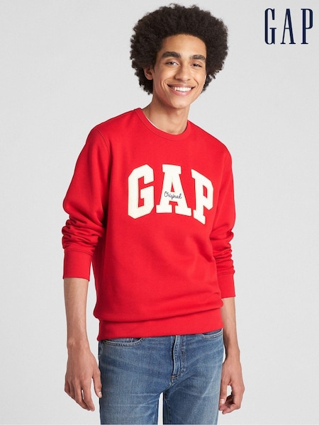 Gap Red Original Logo Crew Neck Jumper (P94425) | €42