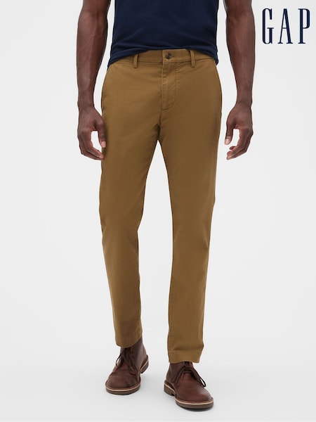 Maro-arămiu Maro - Pantaloni chino esențiali cu croială skinny Gap (P94445) | 298 LEI