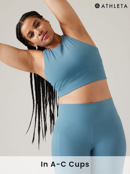 Athleta Blue A-C Cup Conscious Crop Low Impact Sports Bra (P94503) | €25