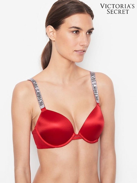 Victoria's Secret Lipstick Red Push Up Shine Strap Bra (P96295) | €68