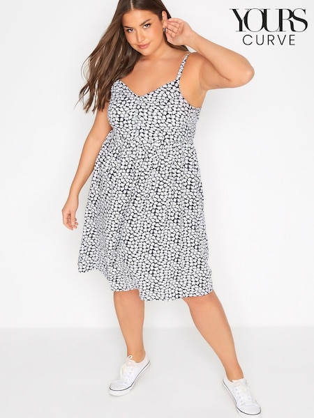 Yours Curve Blue Ditsy Strappy Sundress (P98353) | €21.50