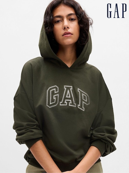 Gap Green Vintage Soft Arch Logo Long Sleeve Hoodie (P99621) | €30