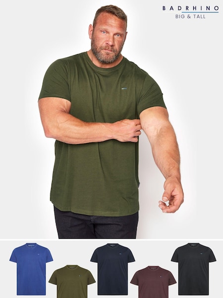 BadRhino Big & Tall White 5 Pack T-Shirt (Q02856) | €29
