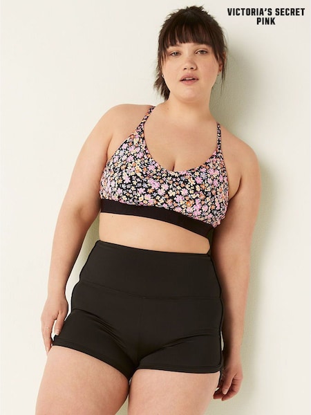 Victoria's Secret PINK Pure Black Ditsy Floral Lightly Lined Low Impact Sports Bra (Q06159) | €11.50