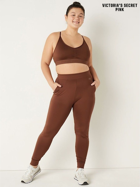 Victoria's Secret PINK Soft Cappuccino Brown Ultimate High Waist Full Length Jogger (Q06184) | €13