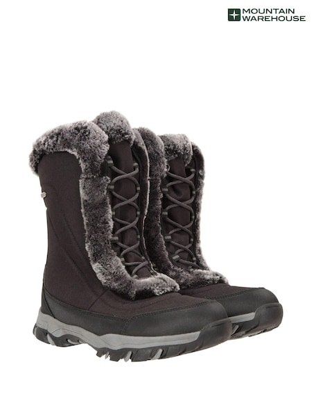 Mountain Warehouse Black Ohio Womens Thermal Fleece Lined Snow Boot (Q06708) | AED172