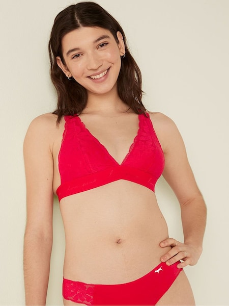 Victoria's Secret PINK Red Pepper Lace Strappy Back Halterneck Bralette (Q09411) | €30
