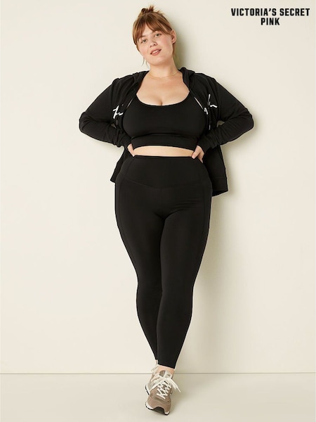 Victoria's Secret PINK Pure Black High Waist Crop Legging (Q09431) | €25