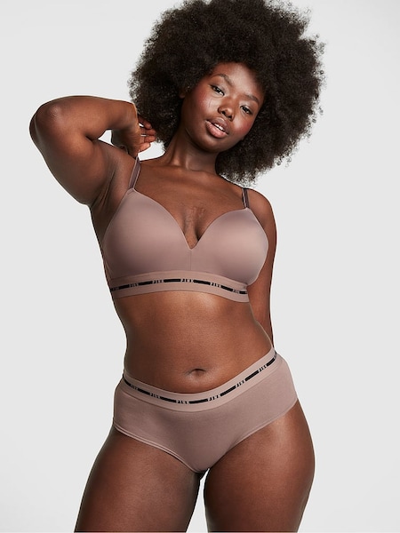 Victoria's Secret PINK Iced Coffee Brown Logo Hipster Knickers (Q10406) | €10.50