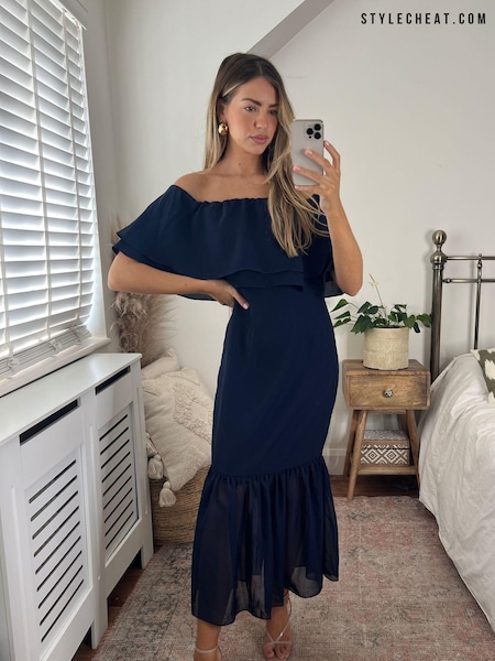 Style Cheat Navy Tara Bandeau Dress (Q12439) | €35