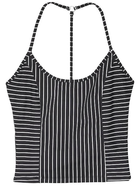 Victoria's Secret Black and White Stripe Seamless Racerback Tank Top (Q12870) | €5